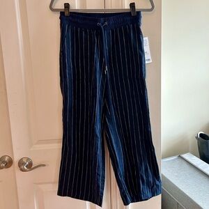 NWT Athleta Stripe Bali Linen Crop Pants